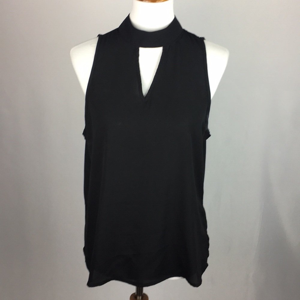 Black Cutout Tank Top